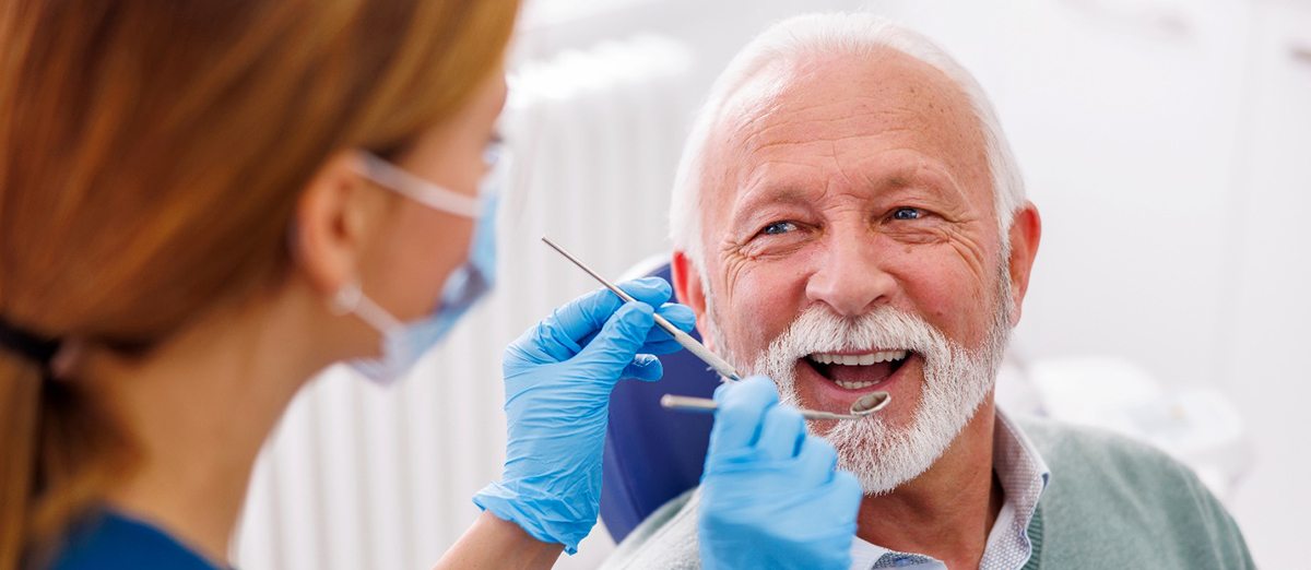 Dental hygienist smiles
