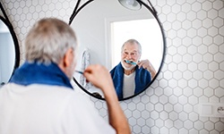 Man brushing his teeth
