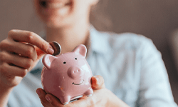 piggy bank representing cost of veneers in Las Cruces