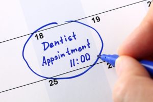 Calendar with dental appointment
