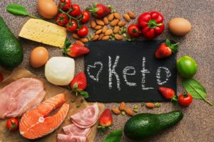 Keto sign among foods included in the keto diet
